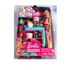 Barbie You Can Be Anything Florist Doll Playset Flower Making Dough Toy New